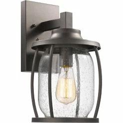 New 🥰 Chloe Lighting CHLOE Jackson Transitional 1 Light Rubbed Bronze Outdoor Wall Sconce 14" Tall ✨