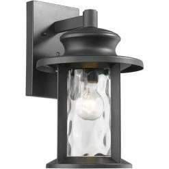 Wholesale 🔔 Chloe Lighting CHLOE Owen Transitional 1 Light Textured Black Outdoor Wall Sconce 14" Tall 🌟