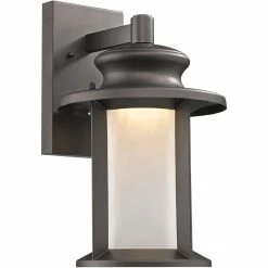 Promo 🎉 Chloe Lighting CHLOE Owen Transitional LED Rubbed Bronze Outdoor Wall Sconce 14" Tall 🎁