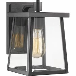 Cheapest 🎉 Chloe Lighting CHLOE Gabriel Transitional 1 Light Textured Black Outdoor Wall Sconce 10" Tall 🛒