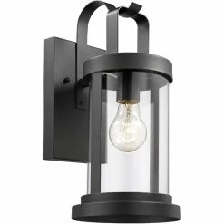 Best reviews of 😉 Chloe Lighting CHLOE Kash Transitional 1 Light Textured Black Outdoor Wall Sconce 15" Tall 😍