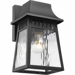 New ⌛ Chloe Lighting CHLOE Grant Transitional 1 Light Textured Black Outdoor Wall Sconce 10" Tall 🥰