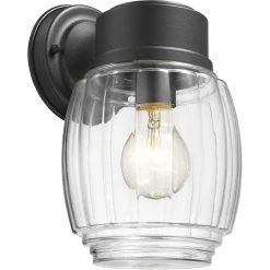 Best Sale 🌟 Chloe Lighting CHLOE Holden Transitional 1 Light Textured Black Outdoor Wall Sconce 10" Tall 🎁