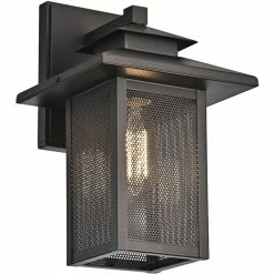 Best reviews of 🌟 Chloe Lighting CHLOE Ironclad Transitional 1 Light Rubbed Bronze Outdoor Wall Sconce 13" Height 🔔