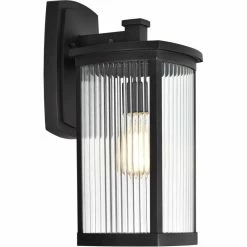 Coupon 😉 Chloe Lighting CHLOE Evie Transitional 1 Light Textured Black Outdoor Wall Sconce 17" Height 🤩