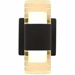 Discount ❤️ Chloe Lighting CHLOE Aalok 2 Light LED In/Out Door Wall Sconce 3000K Warm White 10" Tall 💯