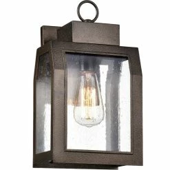 Best Pirce 🔥 Chloe Lighting CHLOE Milton Industrial-style 1 Light Antique Gold Outdoor Wall Sconce 14" Tall ❤️