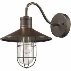 Cheapest ✨ Chloe Lighting CHLOE Charles Industrial-style 1 Light Rubbed Bronze Wall Sconce 11" Wide ✔️