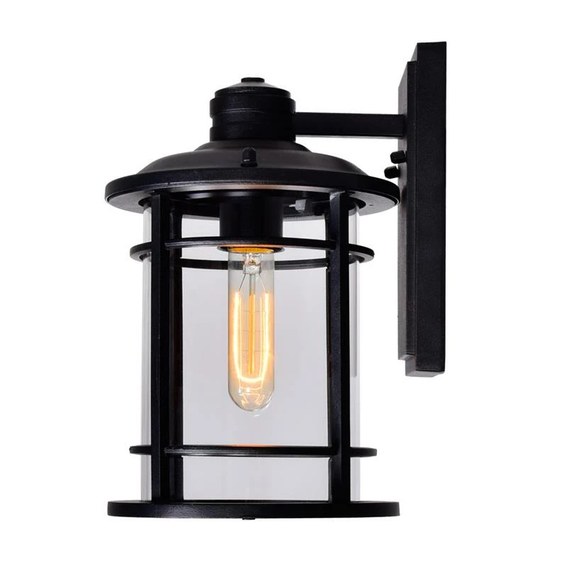 Promo 𧨠CWI Lighting Belmont 1-Light Farmhouse Metal Outdoor Wall Lantern In Black π - Image 2
