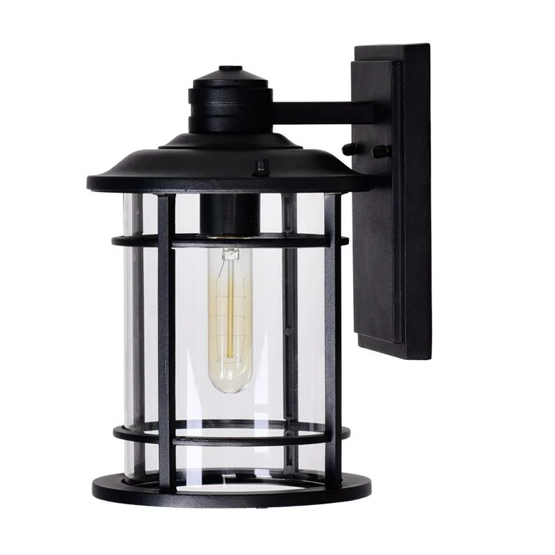 Promo 𧨠CWI Lighting Belmont 1-Light Farmhouse Metal Outdoor Wall Lantern In Black π - Image 4