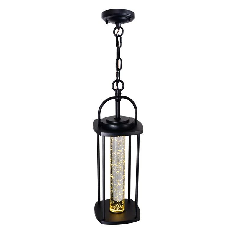 Best Pirce π CWI Lighting Greenwood 1-light Farmhouse Metal LED Outdoor Pendant In Black π - Image 3