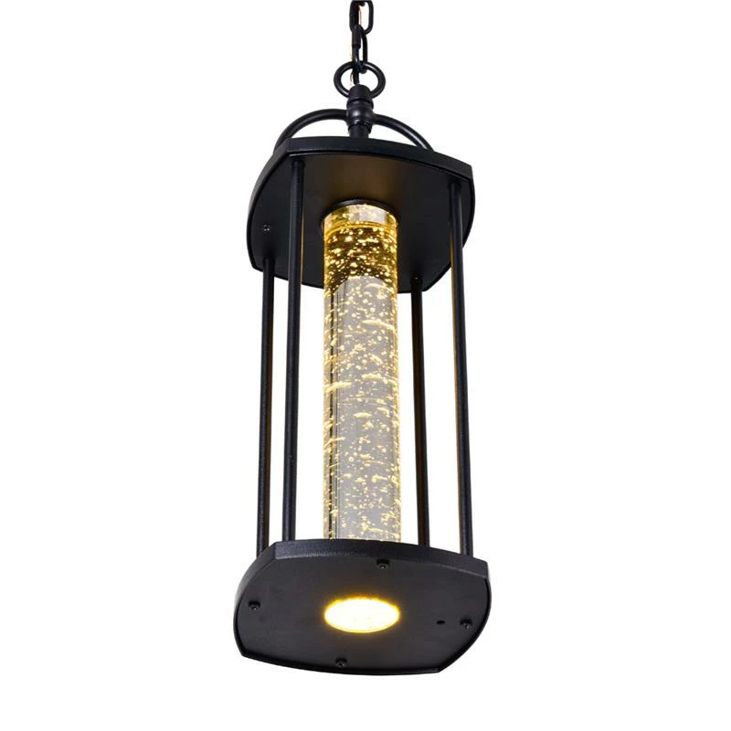 Best Pirce π CWI Lighting Greenwood 1-light Farmhouse Metal LED Outdoor Pendant In Black π - Image 4