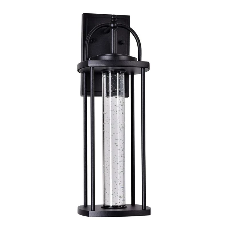 Cheap π CWI Lighting Greenwood 1-Light Farmhouse Metal LED Outdoor Wall Lantern In Black π - Image 4