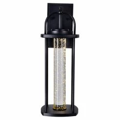 Cheap 😉 CWI Lighting Greenwood 1-Light Farmhouse Metal LED Outdoor Wall Lantern In Black 🌟