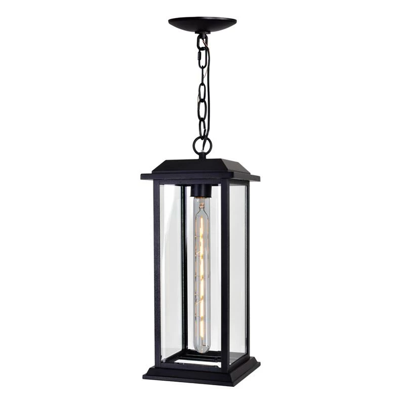 Best Sale π CWI Lighting Blackbridge 1-Light Farmhouse Metal Outdoor Pendant In Black β - Image 2