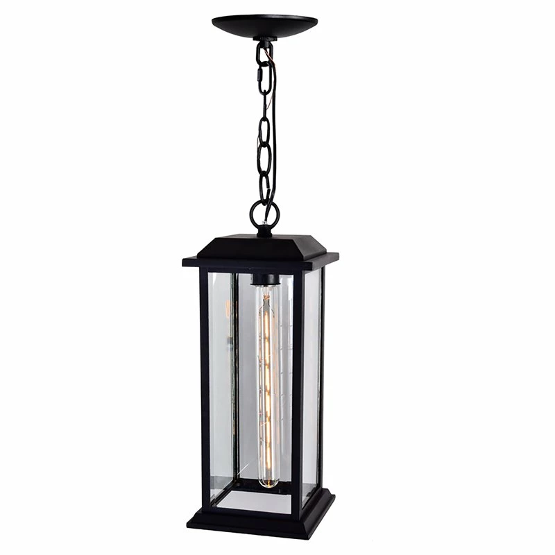 Best Sale π CWI Lighting Blackbridge 1-Light Farmhouse Metal Outdoor Pendant In Black β