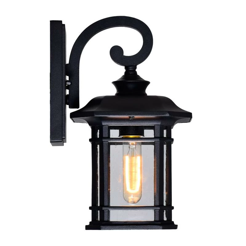 Cheapest π CWI Lighting Blackburn 1-Light Farmhouse Metal Outdoor Wall Lantern In Black π - Image 2