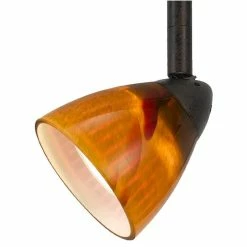 Best deal 🤩 Benjara 3.5" Transitional Glass And Metal Track Light Head In Yellow 🔔