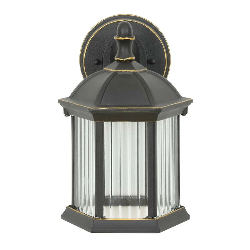 Hot Sale β Luxen Home LuxenHome Black/Gold Metal Outdoor Wall Sconce Light π - Image 3