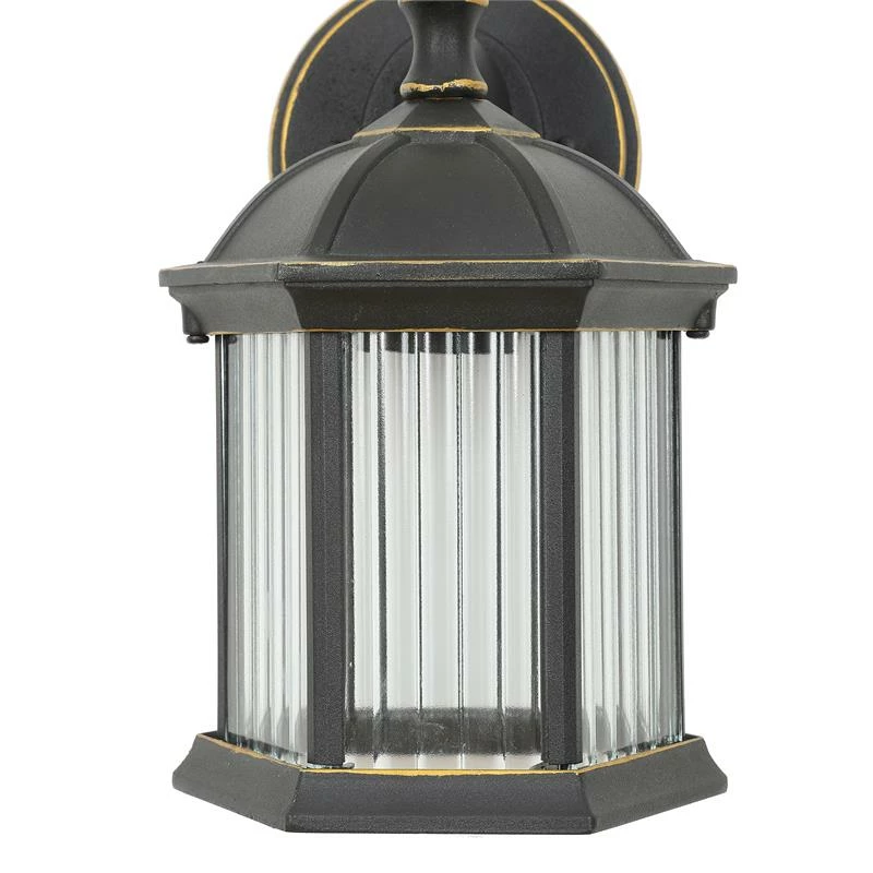 Hot Sale β Luxen Home LuxenHome Black/Gold Metal Outdoor Wall Sconce Light π - Image 4