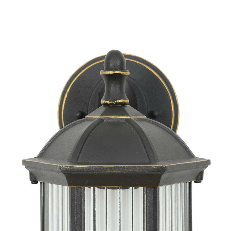 Hot Sale β Luxen Home LuxenHome Black/Gold Metal Outdoor Wall Sconce Light π - Image 5