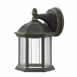 Hot Sale β Luxen Home LuxenHome Black/Gold Metal Outdoor Wall Sconce Light π