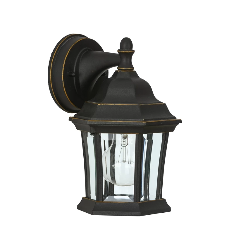 Discount π Luxen Home LuxenHome Black/Gold Metal Outdoor Wall Sconce Light β - Image 9