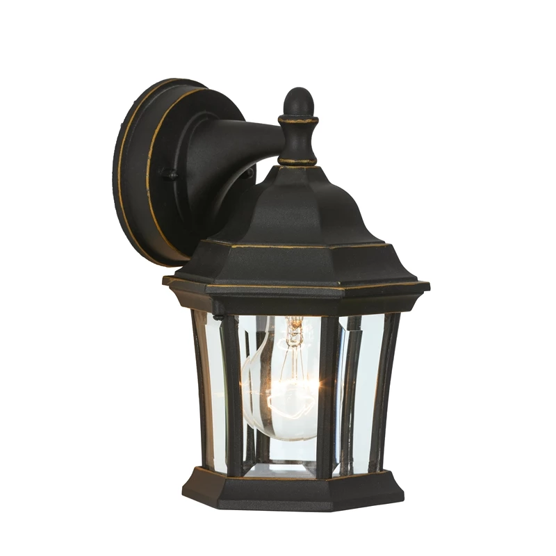 Discount π Luxen Home LuxenHome Black/Gold Metal Outdoor Wall Sconce Light β - Image 10