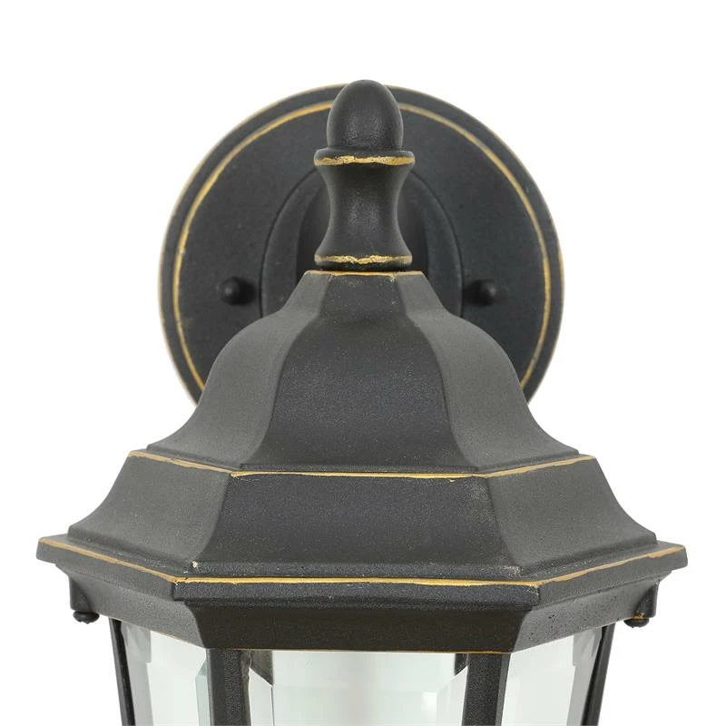 Discount π Luxen Home LuxenHome Black/Gold Metal Outdoor Wall Sconce Light β - Image 5