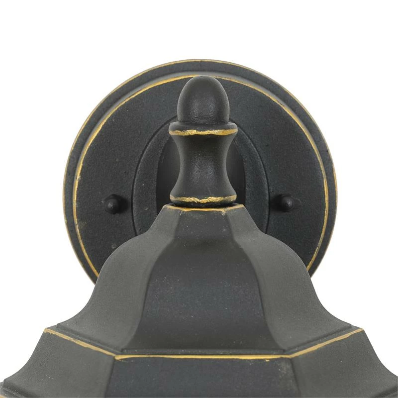 Discount π Luxen Home LuxenHome Black/Gold Metal Outdoor Wall Sconce Light β - Image 6