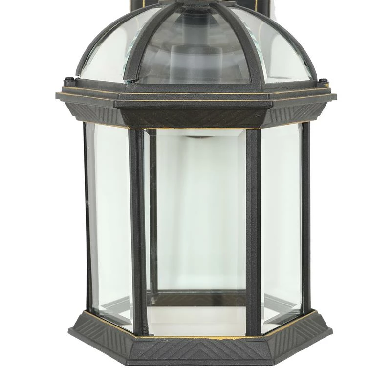 Cheapest π Luxen Home LuxenHome Black/Gold Metal Outdoor Hanging Wall Sconce Light π - Image 4