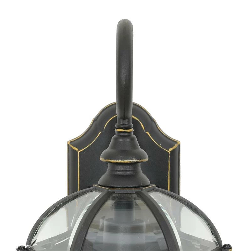 Cheapest π Luxen Home LuxenHome Black/Gold Metal Outdoor Hanging Wall Sconce Light π - Image 6