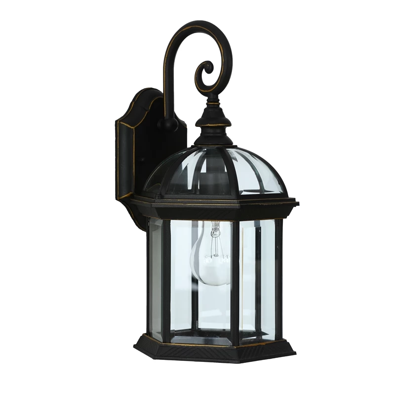 Cheapest π Luxen Home LuxenHome Black/Gold Metal Outdoor Hanging Wall Sconce Light π - Image 7