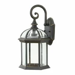 Cheapest 😍 Luxen Home LuxenHome Black/Gold Metal Outdoor Hanging Wall Sconce Light 😍