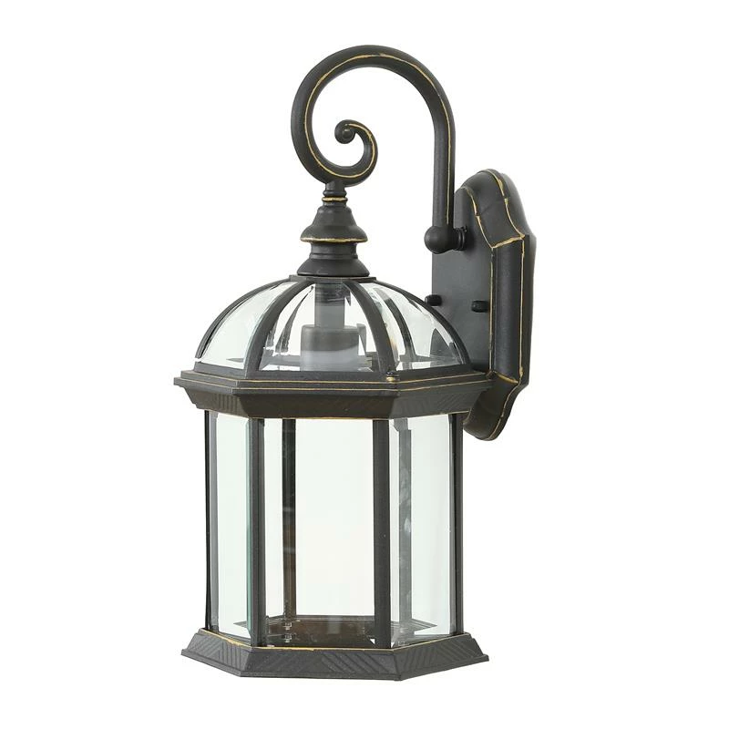 Cheapest π Luxen Home LuxenHome Black/Gold Metal Outdoor Hanging Wall Sconce Light π