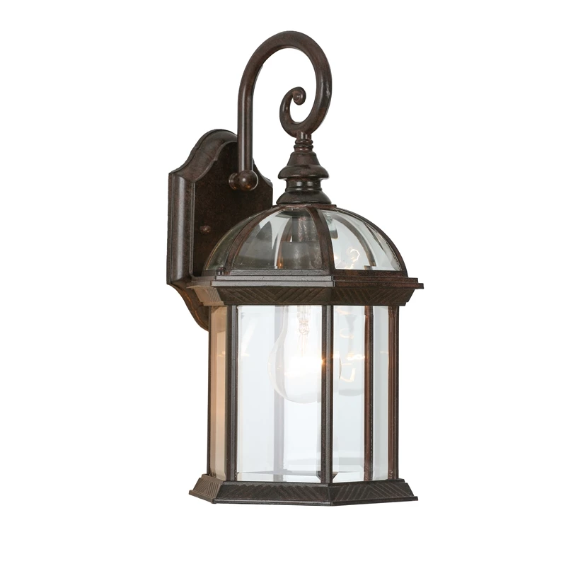 New π₯° Luxen Home LuxenHome Aged Copper Finish Metal Outdoor Hanging Wall Sconce Light 𧨠- Image 9