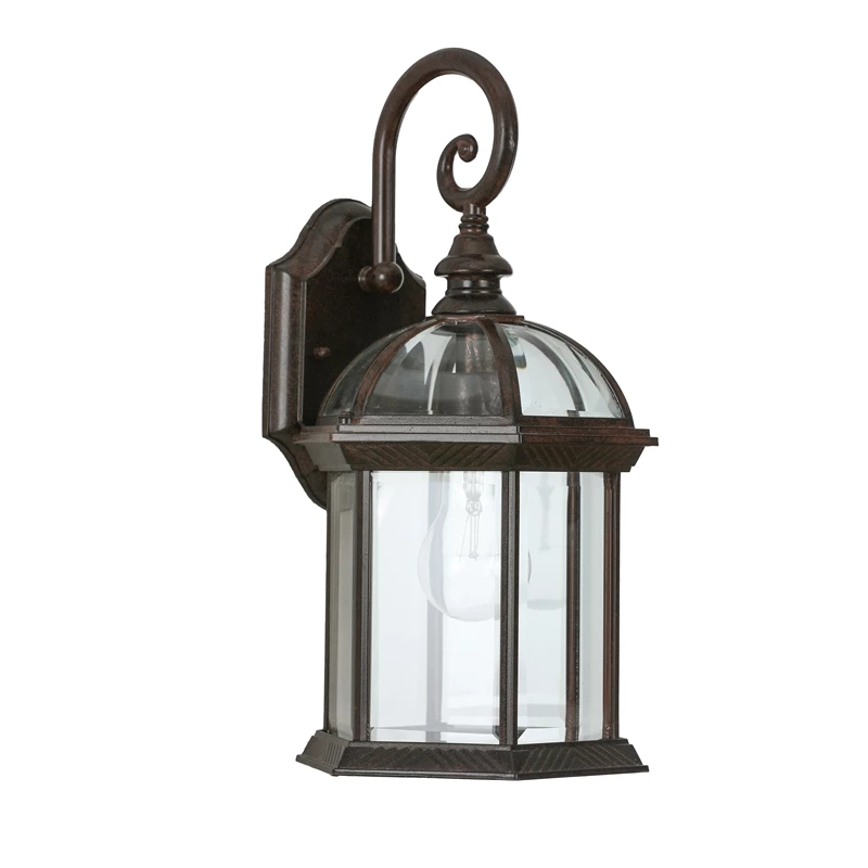 New π₯° Luxen Home LuxenHome Aged Copper Finish Metal Outdoor Hanging Wall Sconce Light 𧨠- Image 8