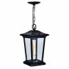 Best Pirce 😍 CWI Lighting Leawood 1-light Farmhouse Metal Outdoor Hanging Light In Black ⭐