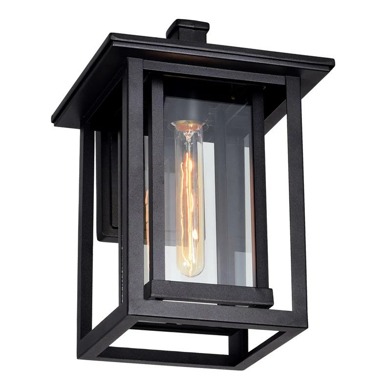 New β CWI Lighting Winfield 1-light Farmhouse Metal Outdoor Wall Light In Black π - Image 4