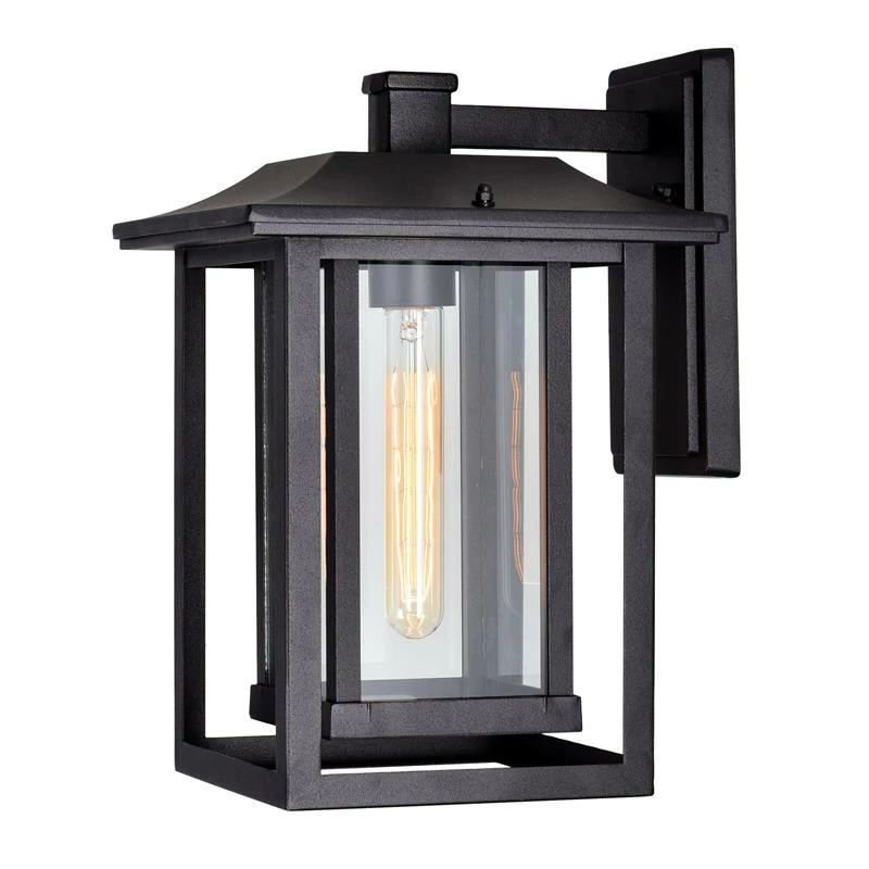 New β CWI Lighting Winfield 1-light Farmhouse Metal Outdoor Wall Light In Black π - Image 5