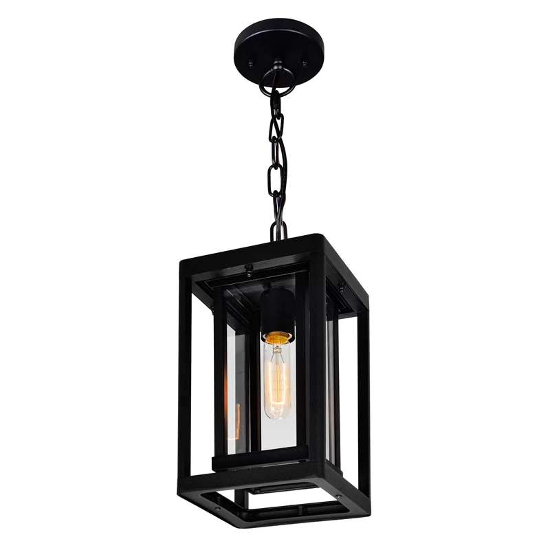 Cheapest π CWI Lighting Mulvane 1-light Farmhouse Metal Outdoor Hanging Light In Black π - Image 4