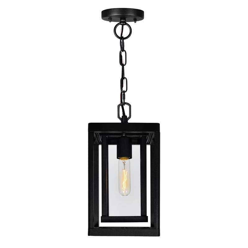 Cheapest π CWI Lighting Mulvane 1-light Farmhouse Metal Outdoor Hanging Light In Black π - Image 5