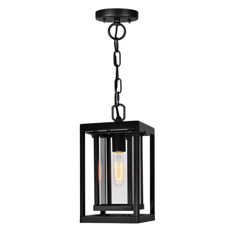 Cheapest π CWI Lighting Mulvane 1-light Farmhouse Metal Outdoor Hanging Light In Black π - Image 2