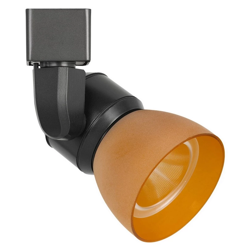 Deals π Benzara 10W Integrated LED Track Fixture With Polycarbonate Head In Black And Orange β