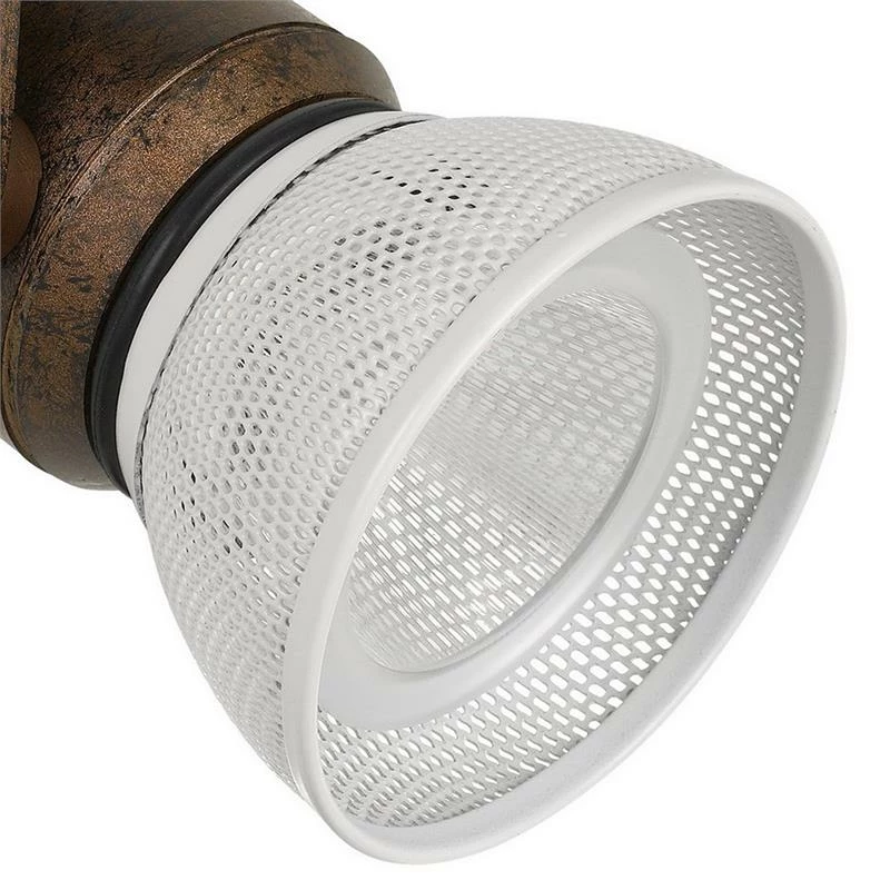 Promo π Benzara 10W Integrated LED Metal Track Fixture With Mesh Head In Bronze And White π€© - Image 5