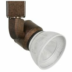 Promo 👏 Benzara 10W Integrated LED Metal Track Fixture With Mesh Head In Bronze And White 🤩