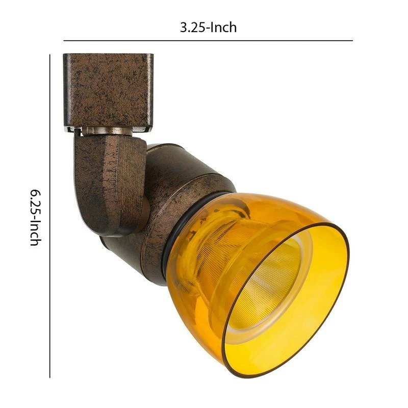 Promo π Benzara 10W Integrated LED Track Fixture With Polycarbonate Head In Bronze And Yellow β€οΈ - Image 6