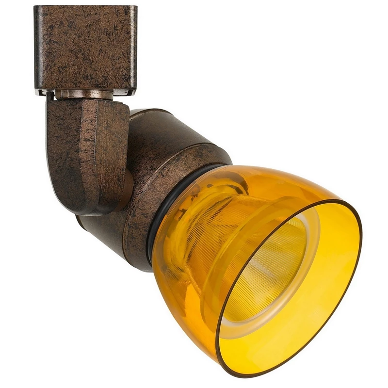Promo π Benzara 10W Integrated LED Track Fixture With Polycarbonate Head In Bronze And Yellow β€οΈ
