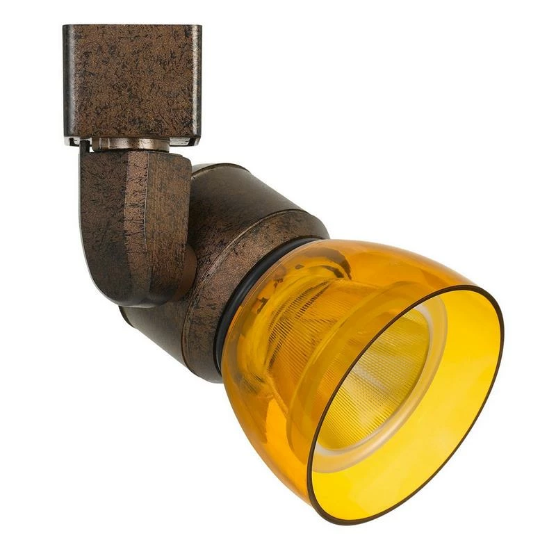 Promo π Benzara 10W Integrated LED Track Fixture With Polycarbonate Head In Bronze And Yellow β€οΈ - Image 2