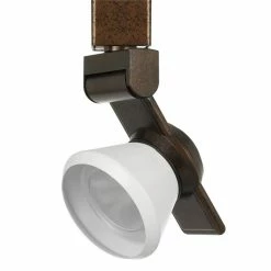 Promo 🥰 Benzara 12W Integrated LED Metal Track Fixture With Cone Head In Bronze And White 🔔